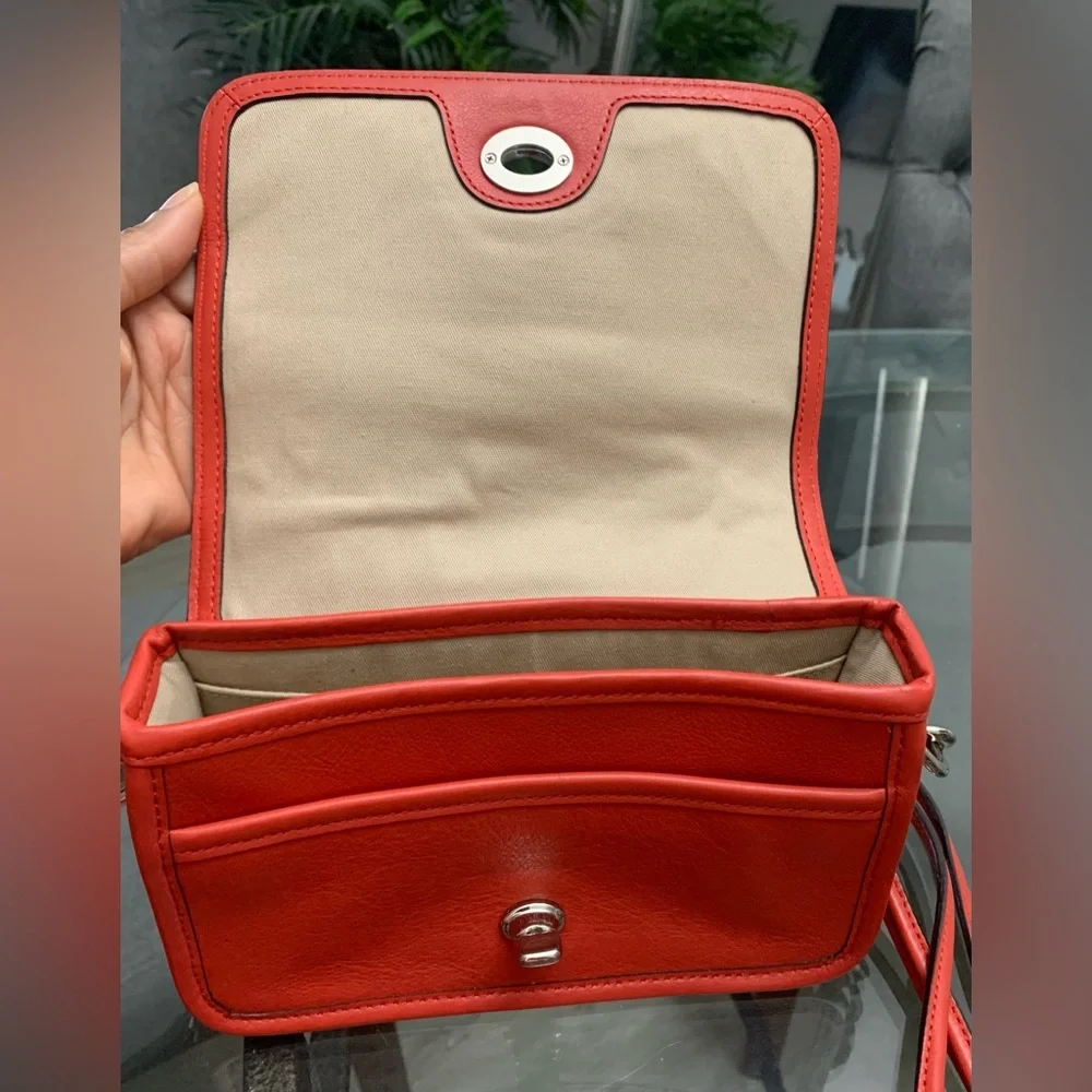 Coach 19914 Red Leather Crossbody Bag - Picture 7 of 10